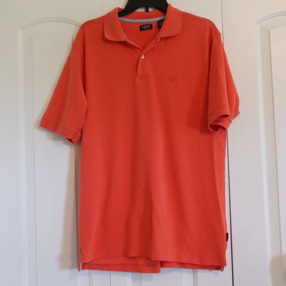 IZOD Short Sleeve Men's Polo Size Large 100% Cotton Colorful Casual Work School